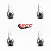 Service Caster 2 Inch Bright Chrome Metal Ball Caster – 3/8 Inch Threaded Stem – SCC, 4PK SCC-TS01S20-DCS-BC-3816112-4